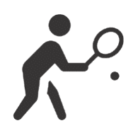 icon playing tennis